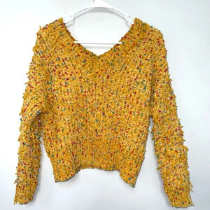 Snails & Cinnamon Pulled Knit Sweater Popcorn Texture Large